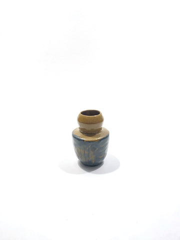 Jarrón pequeño azul/terracota